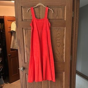 ME+EM Towelling Midi Dress Red